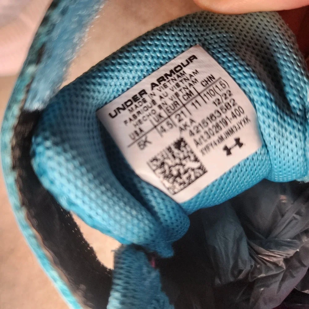 Under Armour Assert 10 AC Infant Baby Blue/Pink Unisex Shoes Size 5K